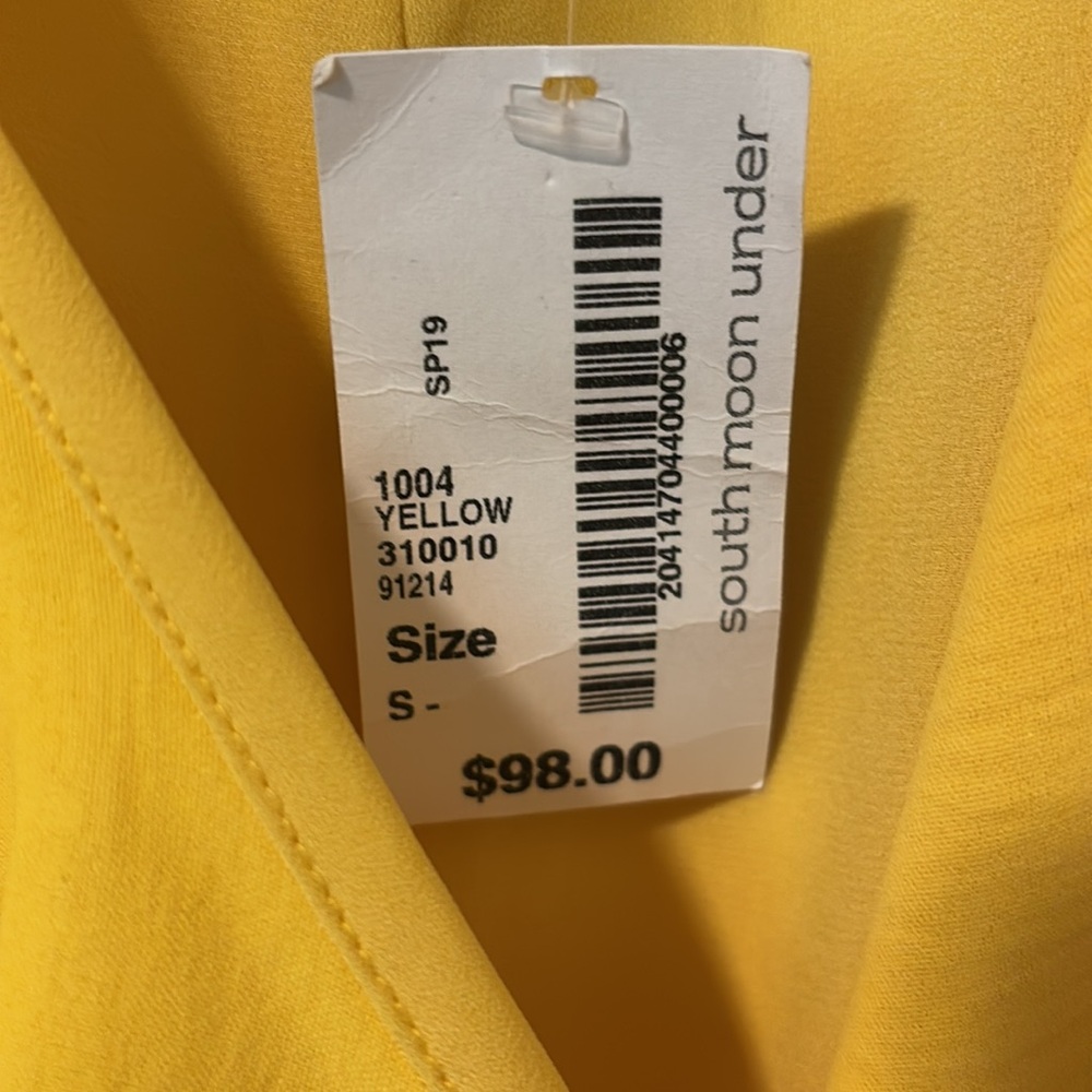South Moon Under Yellow Wrap Mini Dress - Picture 4 of 5
